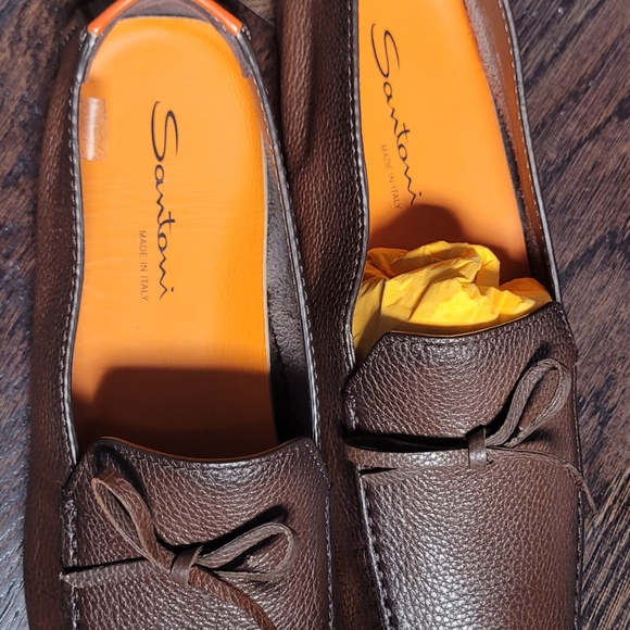 Santoni brown loafers NWT size 12 *rare* - Picture 6 of 10